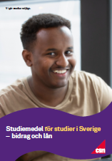 Bild på framsidan av foldern Studiemedel för studier i Sverige